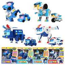 New to help Dragon out the rod-rod dinosaur deformation car Felivins Large voice childrens police car