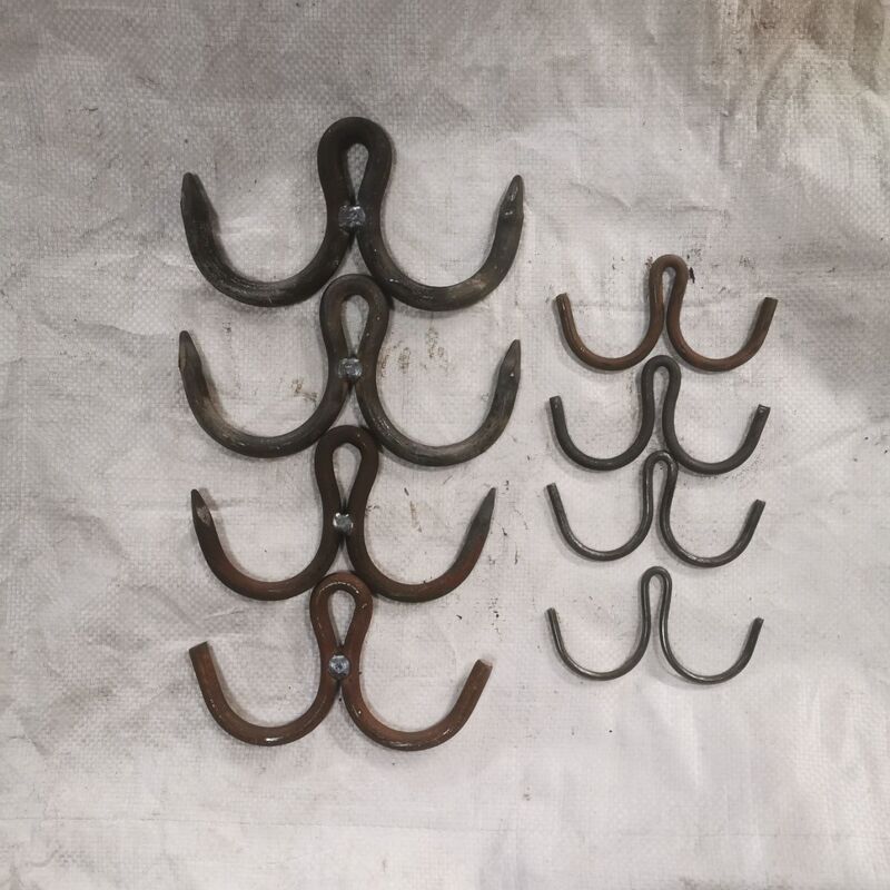 Outdoor Two-Hook Tow Hook, Handmade Round Steel 4.5-6.5mm Hook, 8mm Round Steel Threaded Steel Tow Hook Clamp Outdoor Two-Hook Tow Hook, Handmade Round Steel 4.5-6.5mm Hook, 8mm Round Steel Threaded Steel Tow Hook Clamp