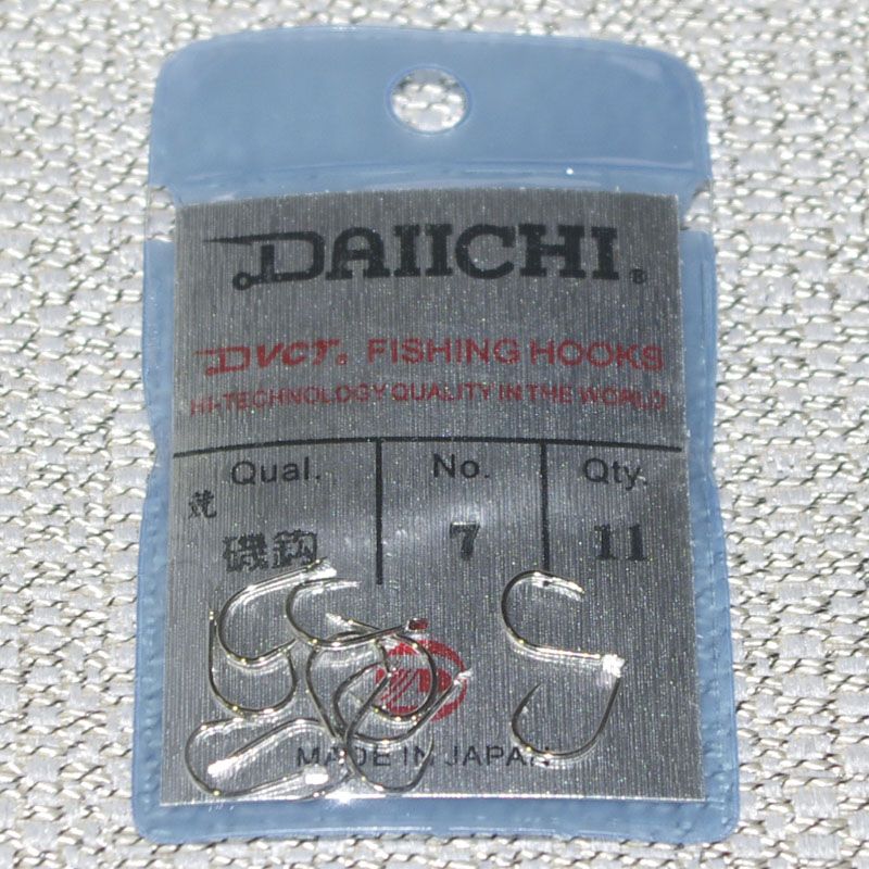 DAIICHI Japan Original Imported Iso Hook Without Barb High Carbon Steel Fish Hook 11 Mount 6 No. 7
