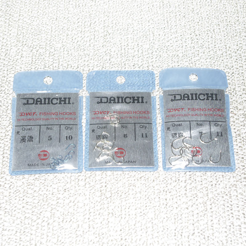DAIICHI Japan Original Imported Stream without barb High carbon steel fish hook 10 Mount 5