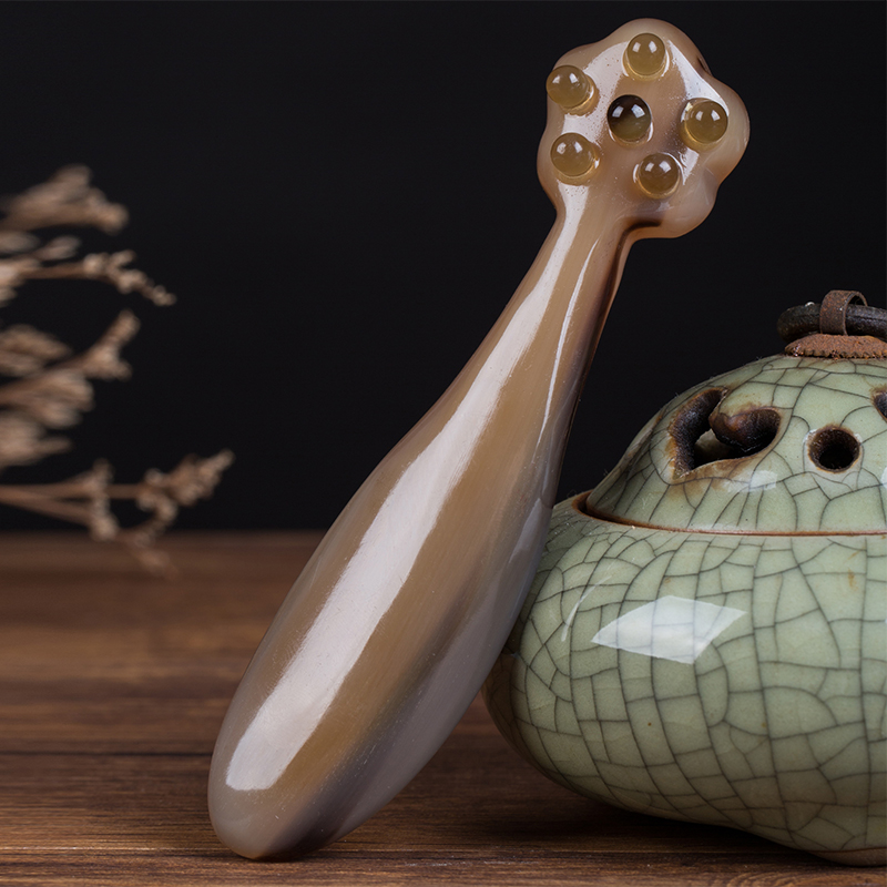 Sanmi comb house white buffalo horn face plum blossom brush eye removal bag lifting firming rib stick scraper board