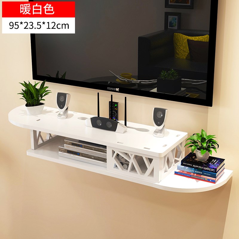 Box Hanging Wall Shelf TV Wall Shelf TV Wall Shelf New Pinders Shelf Free of perforated remote control