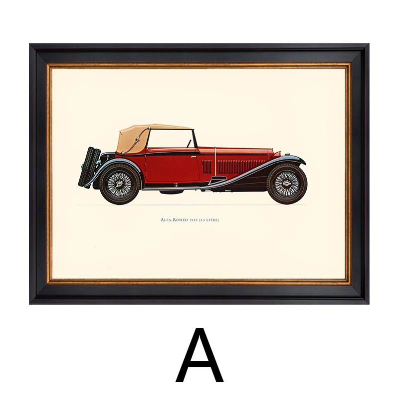 New Pint American Fresco Car Cartoon Bedroom Creative Girl Bedside Hanging Painting Children's Room Decoration Painting Boy Old