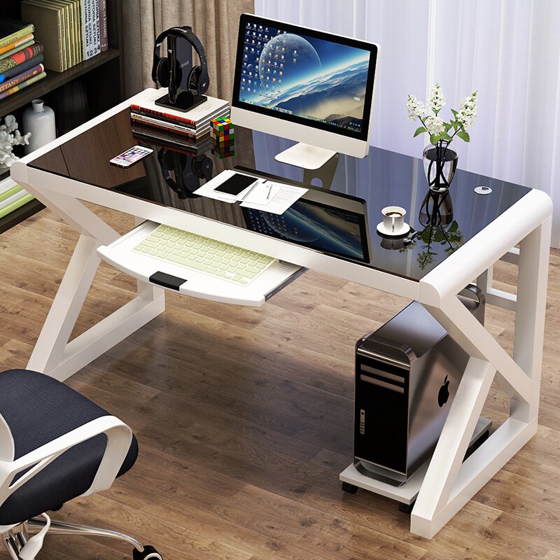 Computer Desktop Desk Economy Type Tempered Glass Desk Modern Students Home Simple Home Computer Desk Study Desk