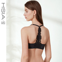 HSIA reverie no rim underwear Womens one-piece glossy incognito front buckle gathered sexy beauty back bra