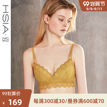 HSIA ya no steel ring lace underwear women 3 4 cups top thin bottom thick sexy strap small chest gathering bra