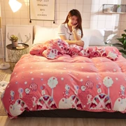 Hai mặt nhung san hô dày mùa đông phương pháp ấm áp flannel đến tấm nhung trải giường 1,8m tăng gấp đôi