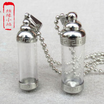 Surangama Mantra Transparent Bottle Pendant Gawu Box Pendant Peace Gawu Pendant Bottle Openable Necklace