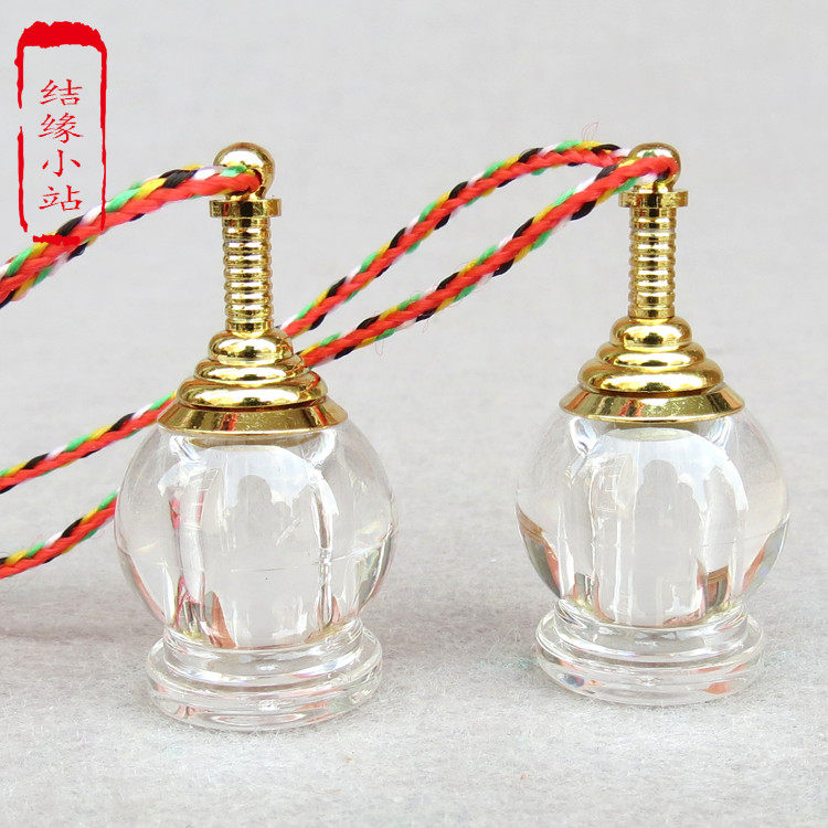 Acrylic relic bottle hollow pendant Gawu box offering bone treasure vase small stupa pendant