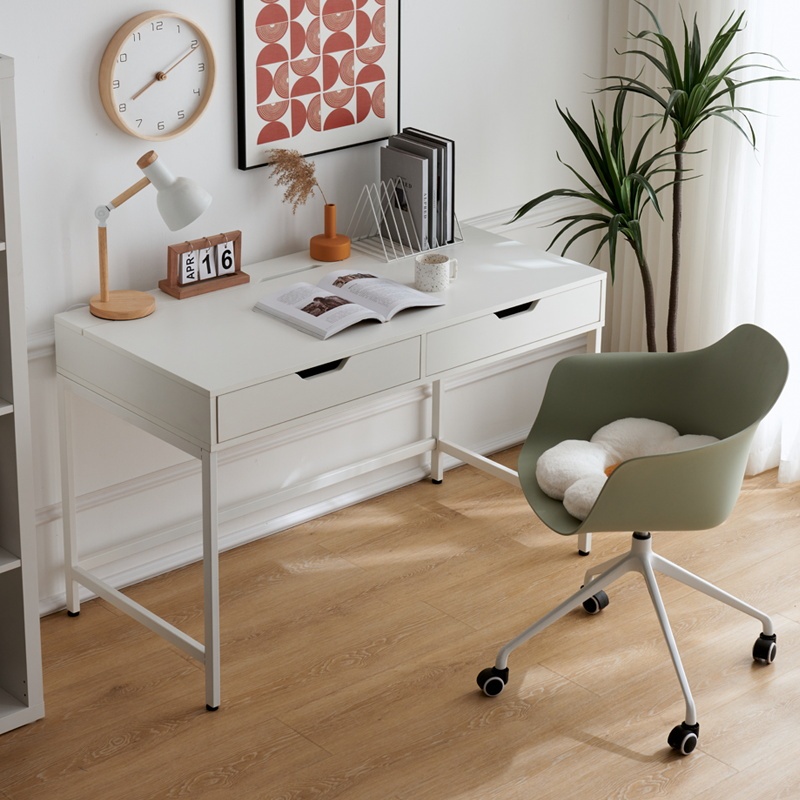 Nordic Minimalist Desk with Drawers, Light Luxury Computer Desk, Student and Children's Study Desk, Home Bedroom Dressing Table
