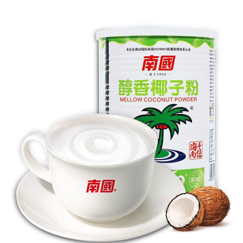 Hainan Special Products South China Mellow Coconut Powder 450g canned solid breakfast instant coconut milk Milk Brewing for Nutritional Spin