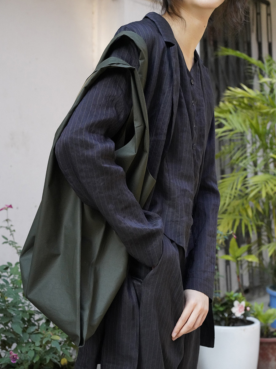 20% off Cha Official ) Cortana Blue Stripe Linen Blend Blazer