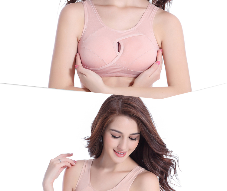 Phụ nữ Yoga Giải trí Không có Vòng thép Cotton Áo ngực Ngủ chống sốc và Chống chùng Vest Thể thao Đồ lót nữ cỡ lớn áo lót su