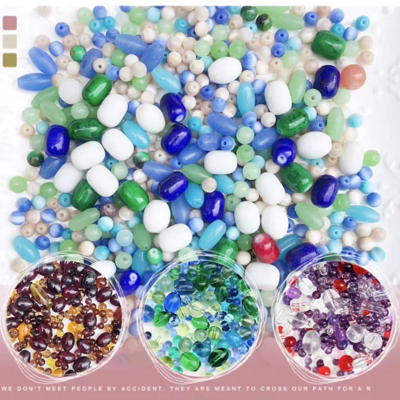 Cat Eyes Stone Loose Beads Round Beads DIY strings Beads Woven Transparent Crystal Earpiece Glass Pearlescent Pearl Hair