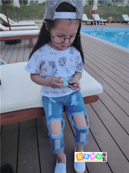 Pantalon fille M5813251456 en toile - Ref 2060604 Image 15