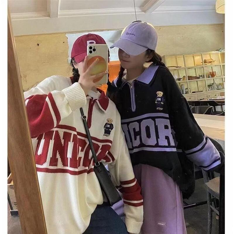 2024 Japanese Vintage Sweater for Men and Women Autumn Wear ins Lazy Style Bf Retro Soft Pullover Button Knitwear 2024 Japanese Vintage Sweater for Men and Women Autumn Wear ins Lazy Style Bf Retro Soft Pullover Button Knitwear