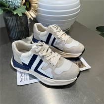 Full of comfort ~ 2022 spring new leather mesh breathable sports casual student shoes light Forrest Gump shoes