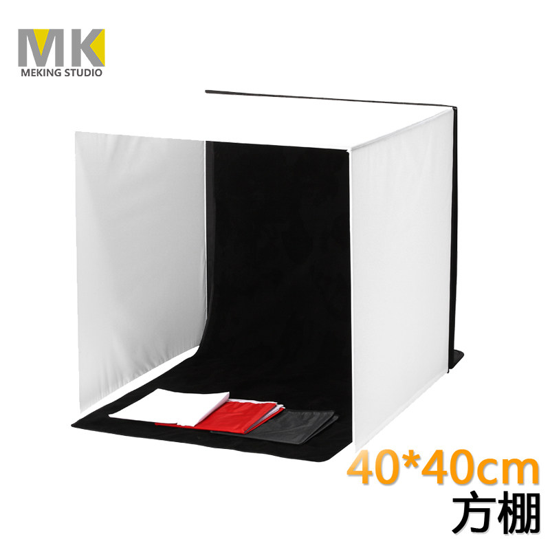 40cm small mini simple square studio photography shooting table soft light box send 4-color flocking background cloth