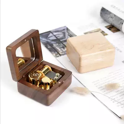 Wooden clockwork music box custom music box Sky City Creative Children's Birthday Gift Girls Send Little Girl
