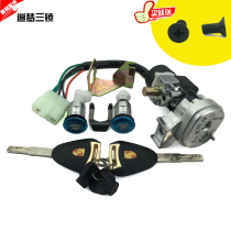 Electric battery car power lock dragon head lock set universal electric anti-theft lock power supply ignition switch chasing dream curved slot