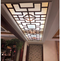 New Chinese hollow ceiling carved board PVC lattice Living room aisle decorative board Entrance partition screen through the flower board