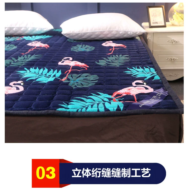 Nệm flannel có thể giặt 1,8m giường nhung nhung san hô giường bọ cạp 1,5 mét Thảm tập thể sinh viên Falais là 1,2