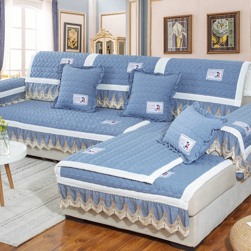 Đệm sofa phong cách châu Âu bốn mùa phổ vải đơn giản thời trang chống trượt ghế đệm bao gồm tất cả bụi bao gồm khăn che vải - Ghế đệm / đệm Sofa