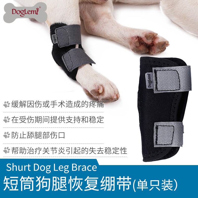 Foreign trade pet dog anti-lick joint fixation restoration dog leg sleeve auxiliary strap leg bracket short leg sheath correction