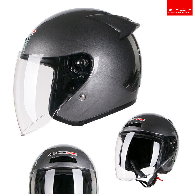 LS2 motorcycle helmet men's and women's semi-duplex sunscreen helmet three-quarters electric car four-season half helmet OF508