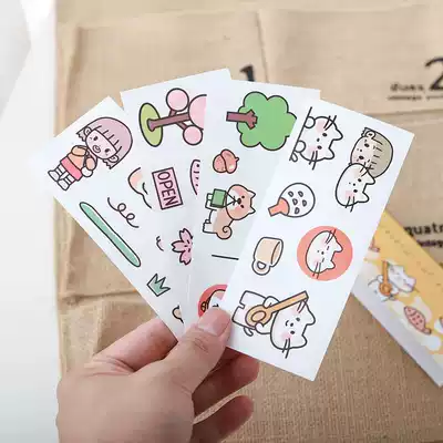 ins wind cute hand account decoration waterproof stickers Cute cartoon stickers Creative thermos cup water cup mobile phone protective case stickers