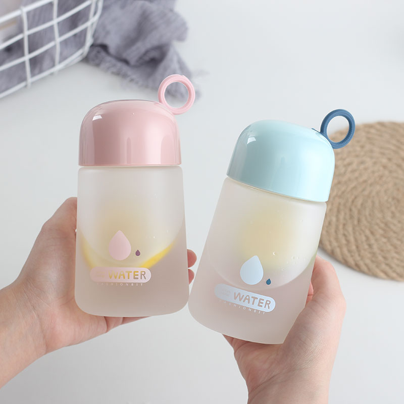 Frosted plastic cup ins simple and fresh Mori portable water cup female student girl personality cute fall-proof Cup