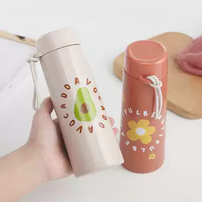 Hyuna wind Xiaohua thermos sweet girl Korean version of the net red portable water cup ins simple Harajuku cute cup