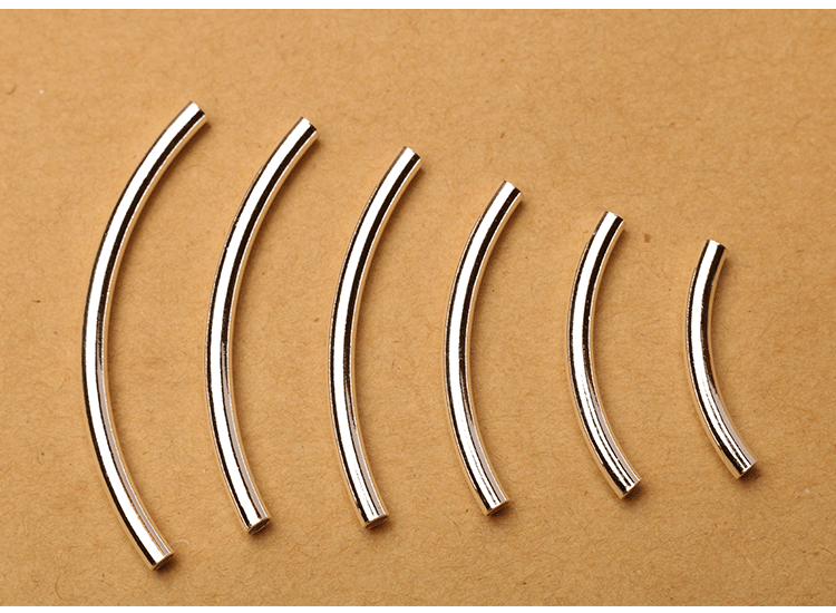 925 sterling bạc ống phụ kiện tự làm vòng đeo tay vòng tay nhỏ bạc cong ống hạt vật liệu vòng chân phụ kiện vật liệu thủ công - Vòng chân lắc chân nữ bạc ta