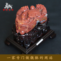 Yunnan Longling new carving Huanglong jade eggplant mountain material mother-in-law large ornament town toy with eggplant mountain material with certificate