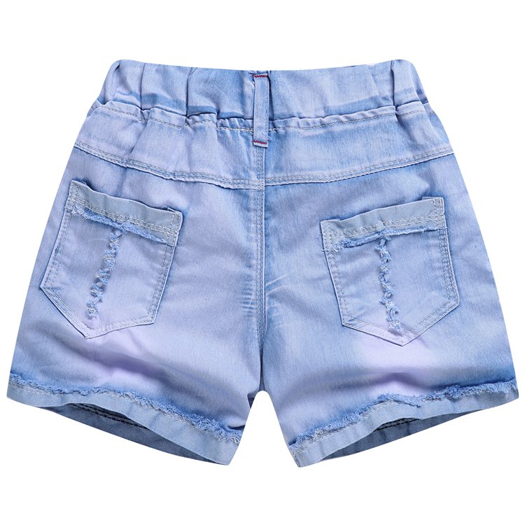 Cô gái quần short denim 2018 trẻ em mùa hè của quần 3-5-7-9-11 tuổi lớn trẻ em 13 cô gái mỏng quần trẻ em