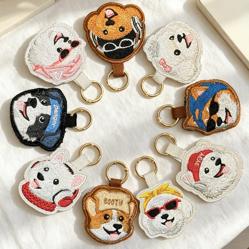 Tailless Fish Double-Sided Embroidery Keychain Cute Pet Dog Bag Pendant Backpack Decoration School Bag Ornament Collar Accessory Tailless Fish Double-Sided Embroidery Keychain Cute Pet Dog Bag Pendant Backpack Decoration School Bag Ornament Collar Accessory