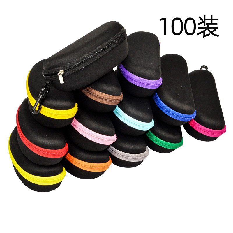 Glasses Case Eva Zipper Case Black Hook Sunglasses Case Universal Sunglasses Case