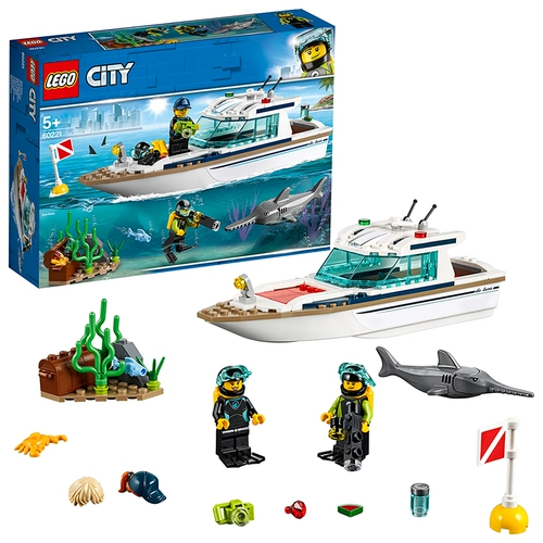 Lego, конструктор, яхта для мальчиков и девочек, головоломка, игрушка, дайвинг