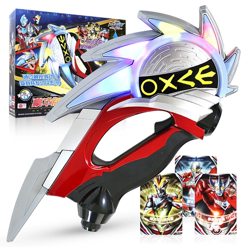 Bandai, Ultra, Ультрамен Тига, игрушка, трансформер, карточки, мигающее оружие для мальчиков со светомузыкой