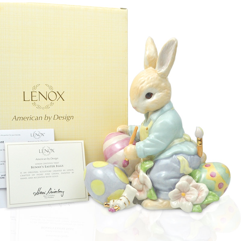 Cershar Lenox Big Rabbit Easter Egg Ceramic Year of the Rabbit Children's Room Decoration Ornament Birthday Gift