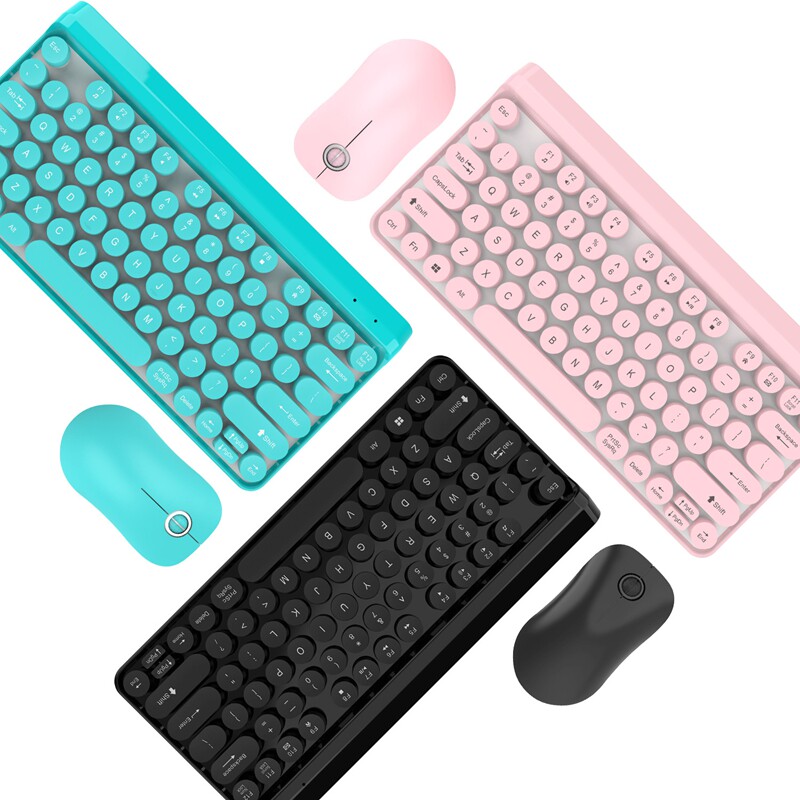 HXSJ L100 wireless keyboard mouse set 2 4G punk keycap Leibai X225 office game key and mouse set