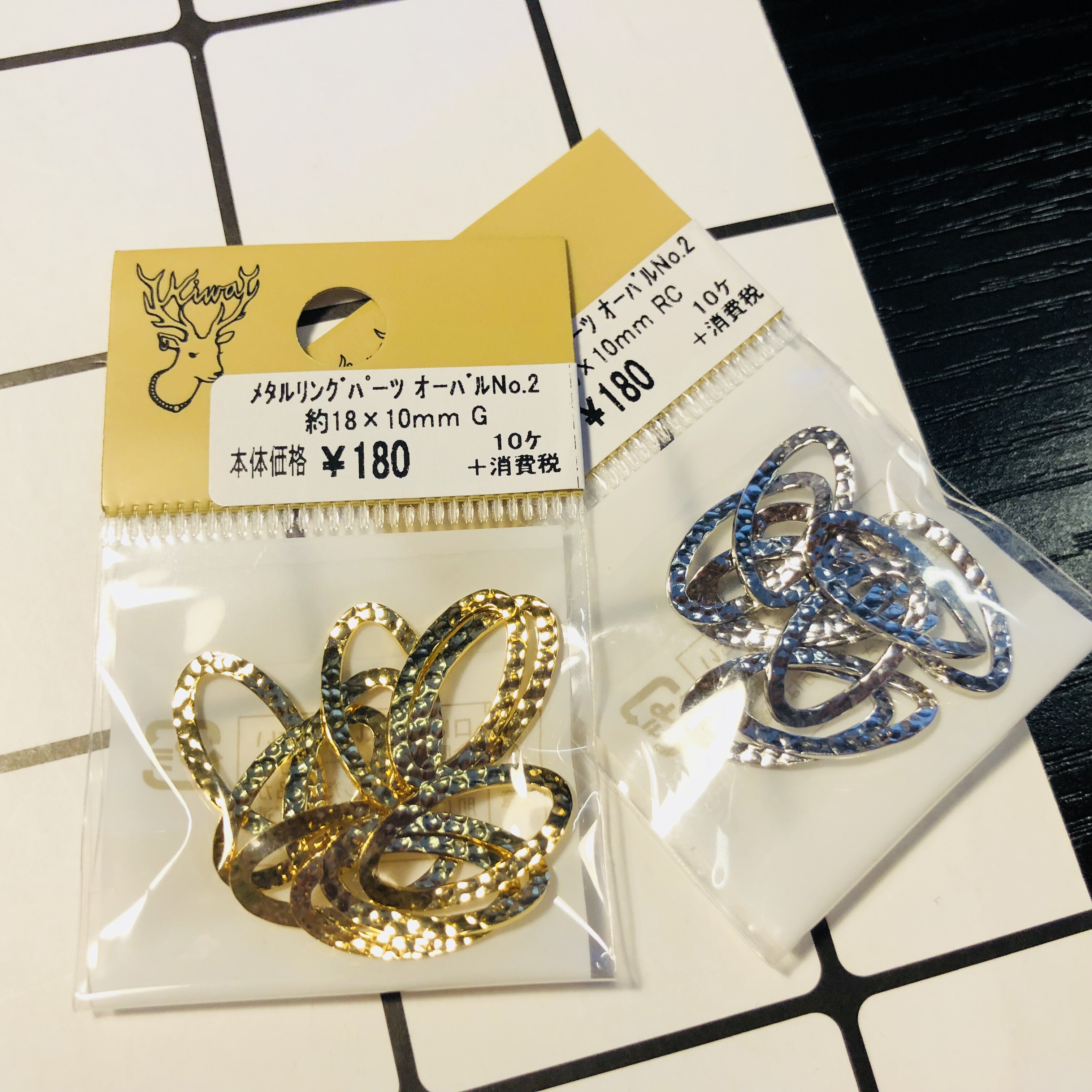 Shunfeng spot Japan kiwa Guihe Manufacturing Co., Ltd. wave three-dimensional twisted oval metal ring diy accessories