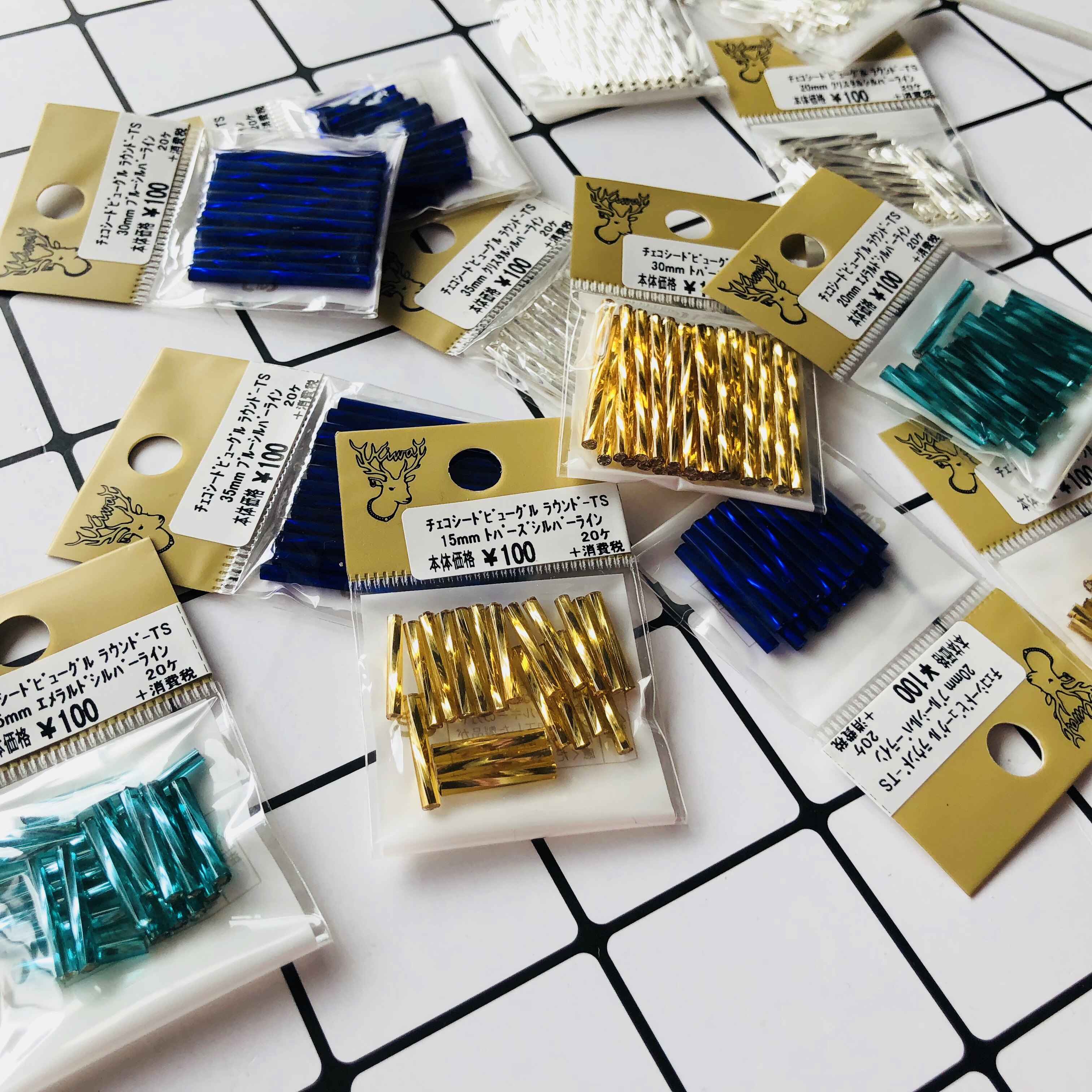 Shun Feng Spot Japan Kiwa Expensive and shiny 4-color twisted hollow cylindrical straight tube wearing needle diy accessories