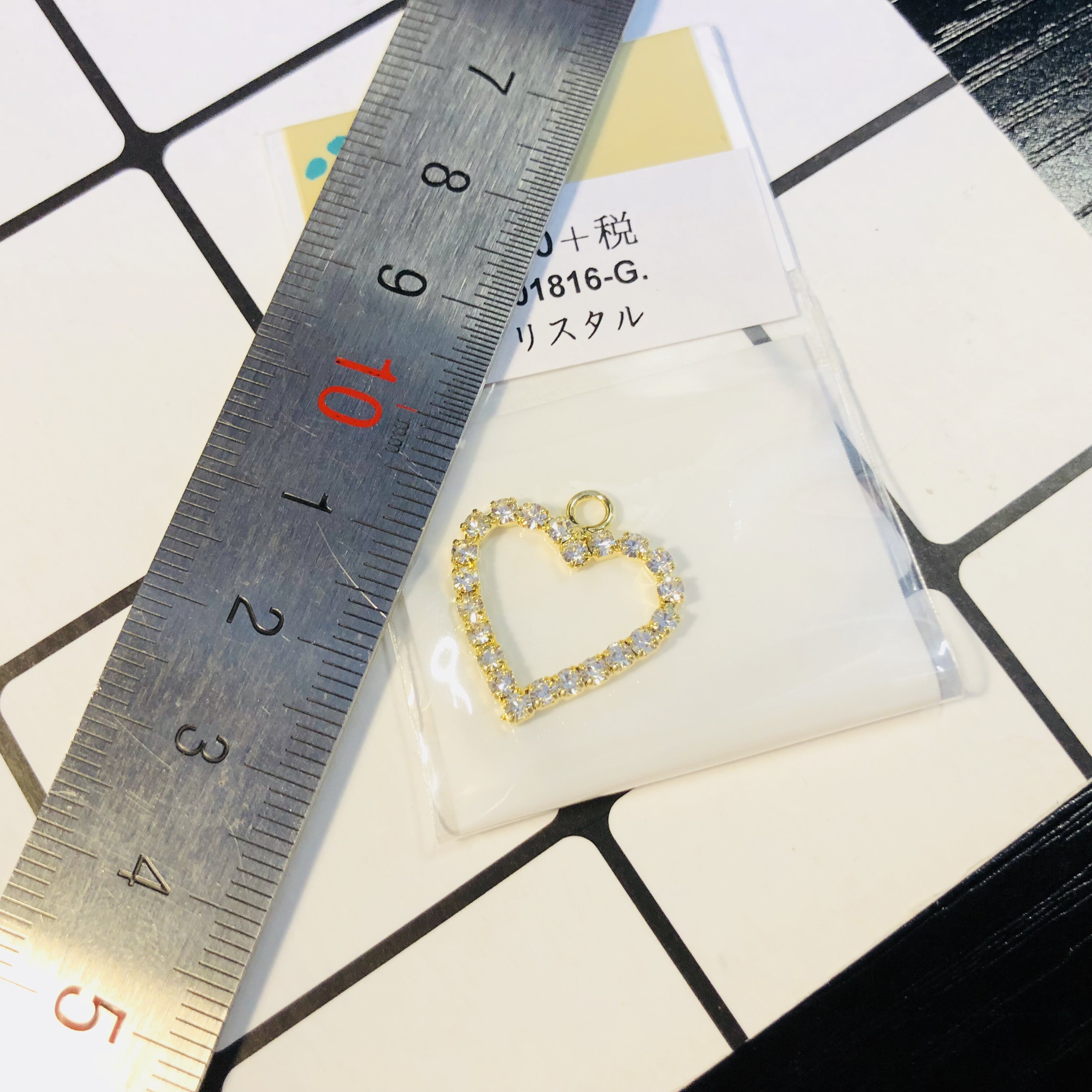 Shun Fung Spot Japan Parts Club metal shiny zircons inlaid with empty loving earrings Diy accessories