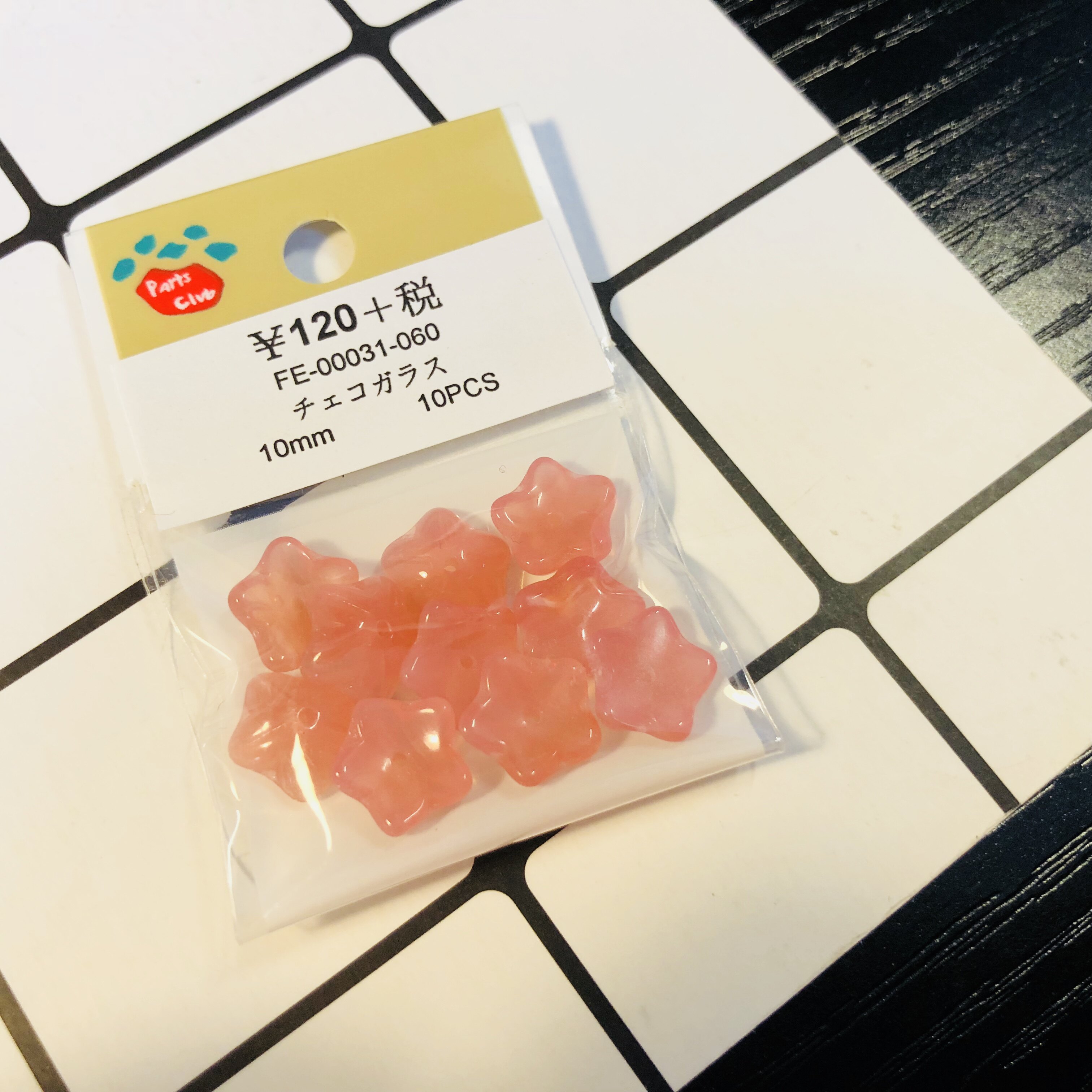 Shunfeng Spot Japan Parts Club Latent Pink Translucent Flowers Midi Pearl Diy Accessories