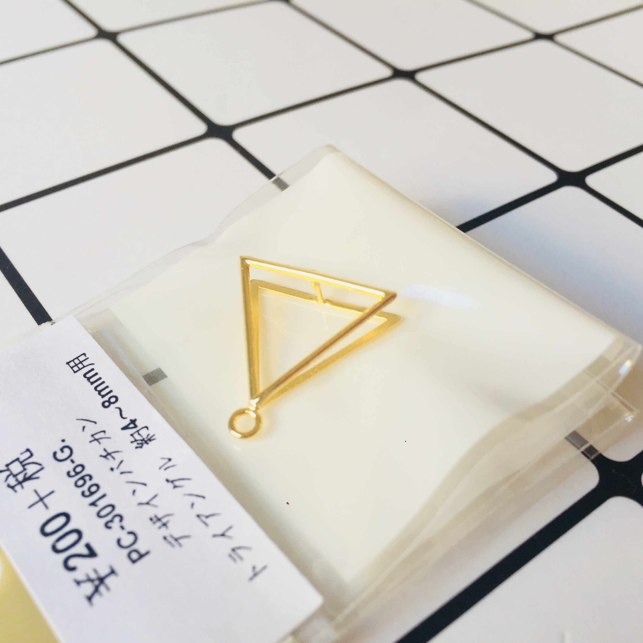Shun Feng Spot Japan Parts Club Metal Solid Two Triangle Clips Pearl Earrings Diy Accessories
