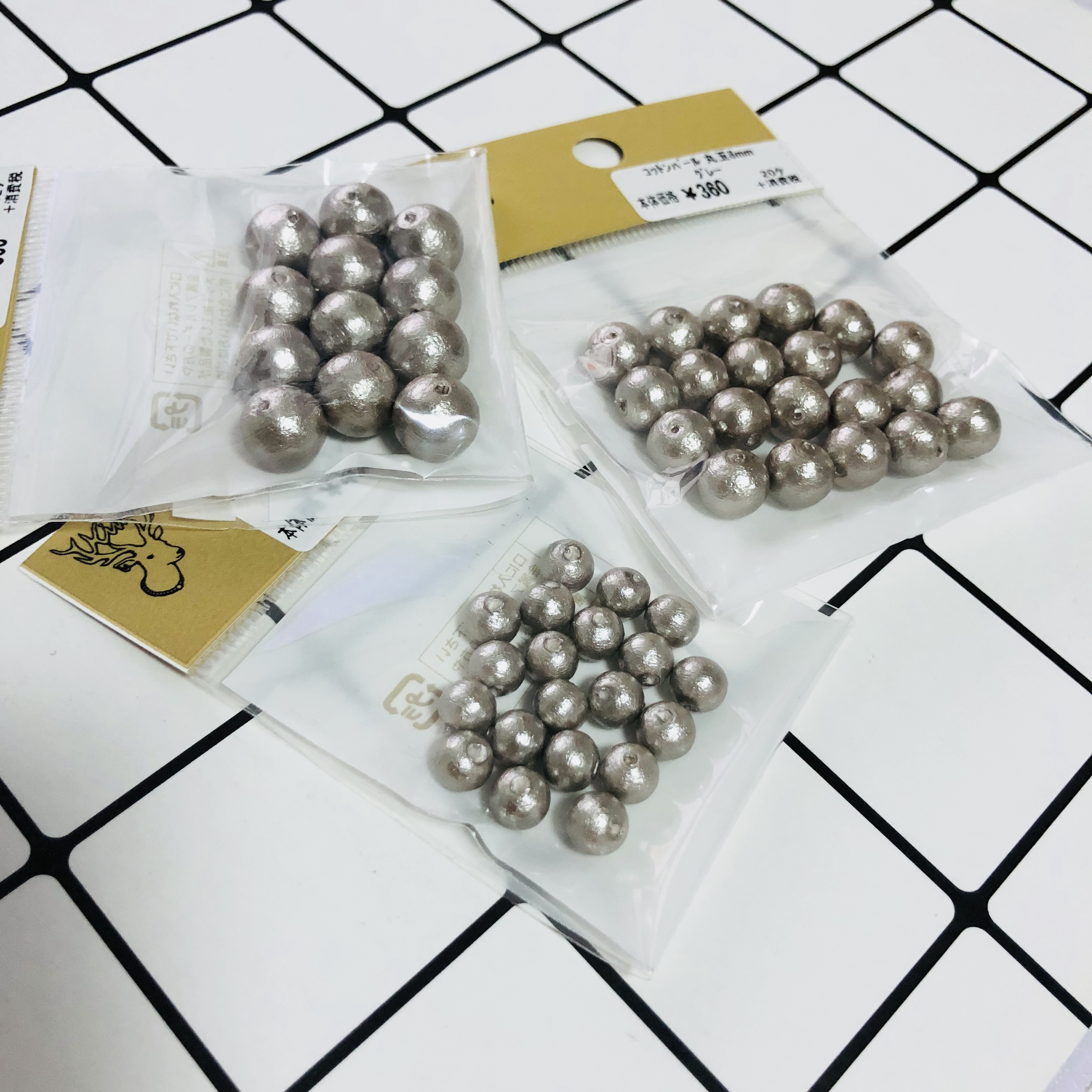 Shun Feng Spot Japan Kiwa Expensive and Made Grey Cotton Pearl Earrings Jewelry Diy Accessories