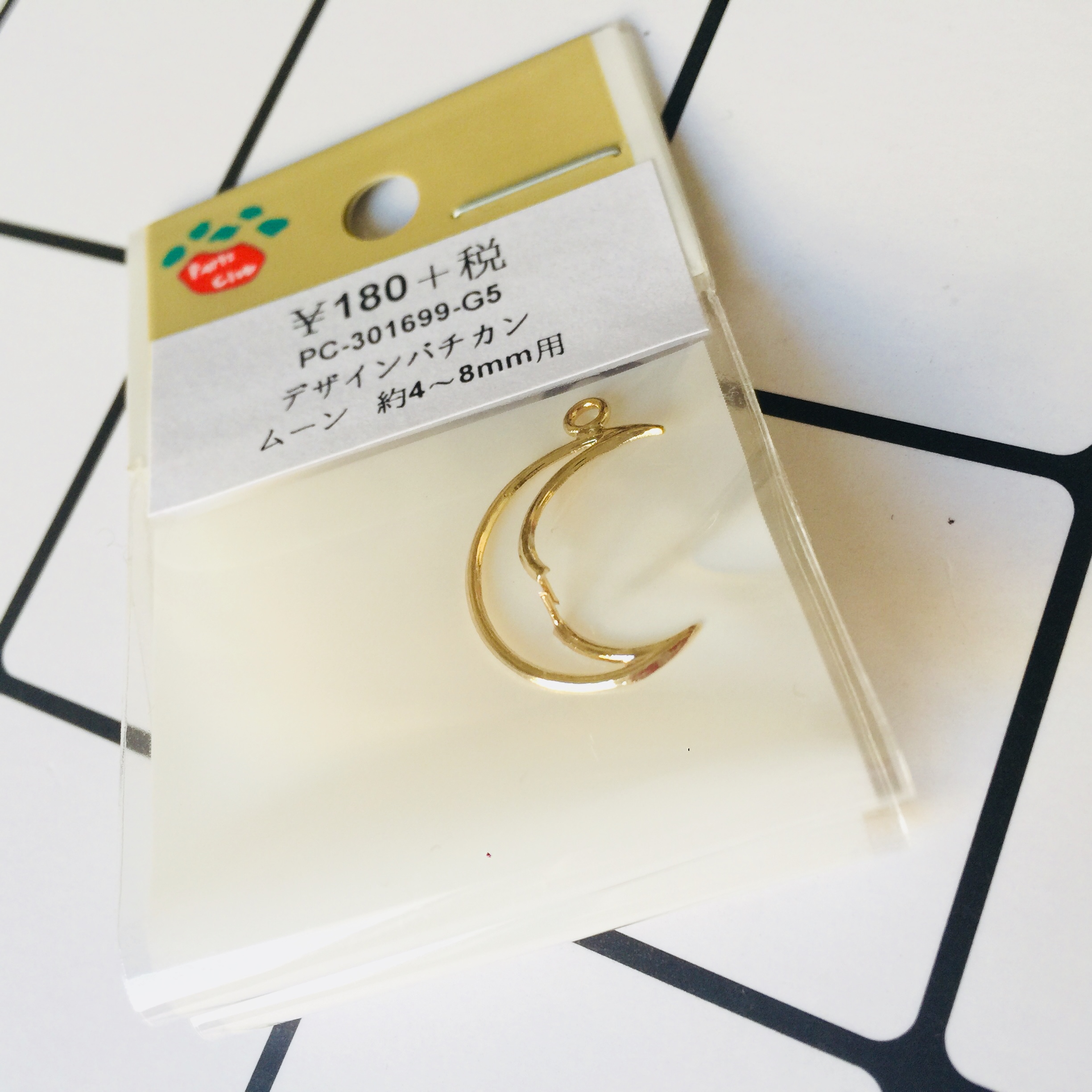 Shun Feng Spot Japan Parts Club Metal Three-dimensional Staggered Small Moon Earrings Diy Accessories