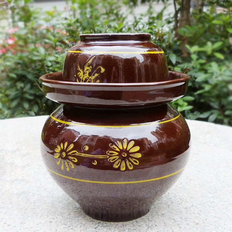 Household Sichuan kimchi jar old-fashioned pickled pickles ceramic jar traditional pickled pepper sauerkraut jar retro storage sealed jar