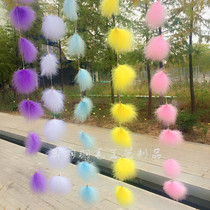 Feather badminton dream color macaron color DIY bouquet Garland bedroom decoration badminton color